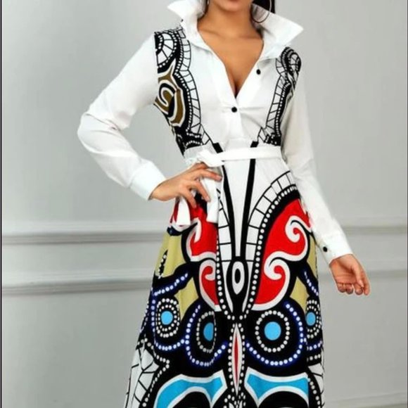 Dresses & Skirts - Butterfly Maxi Dress 2x NWOT